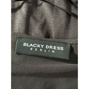 blacky dress berlin long sleeve sequins neckline detail ruched Women’s Size M